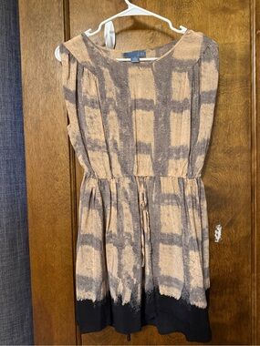 Anthropologie Neutral Patterned Sleeveless Dress